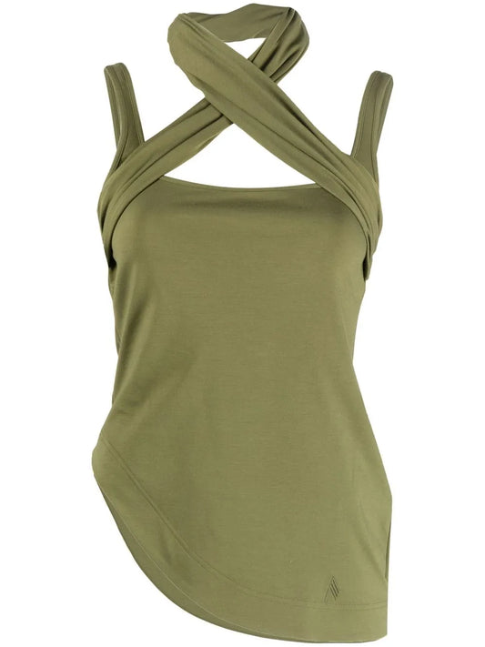 Asymmetric Sleeveless T-Shirt
