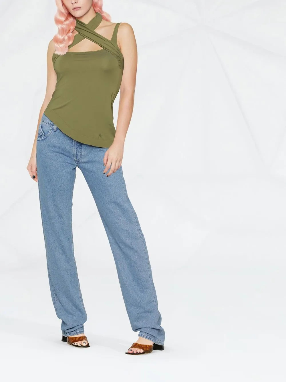 Asymmetric Sleeveless T-Shirt
