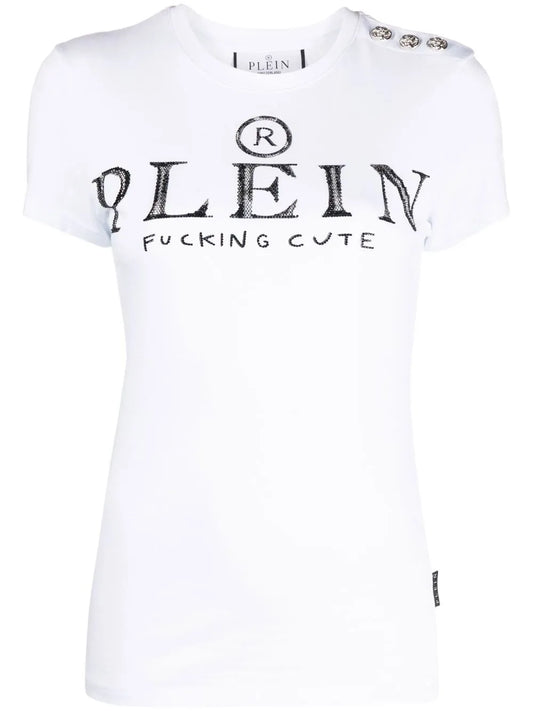 Crystal-Embellished Logo T-Shirt