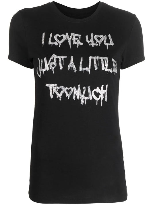 Slogan Crew-Neck T-Shirt