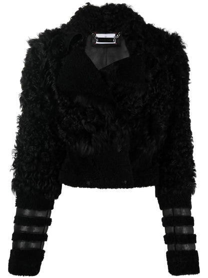 Gothic Plein Fitted Shearling Jacket