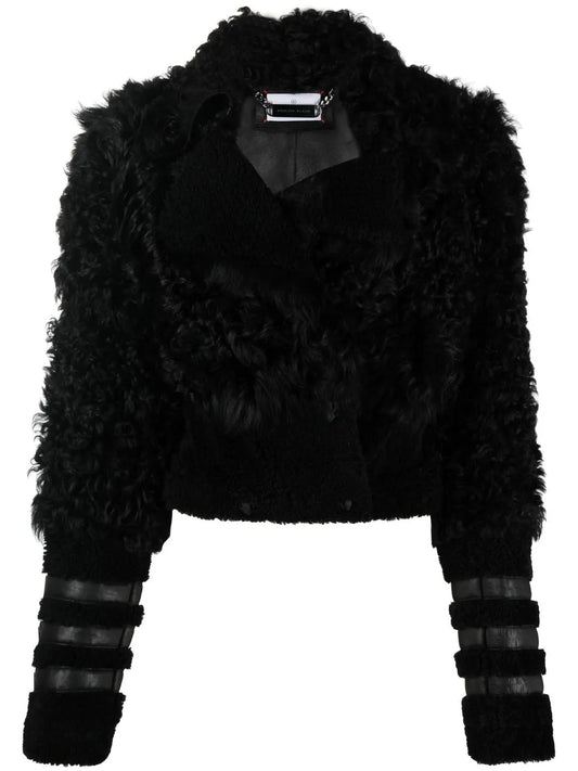 Gothic Plein Fitted Shearling Jacket