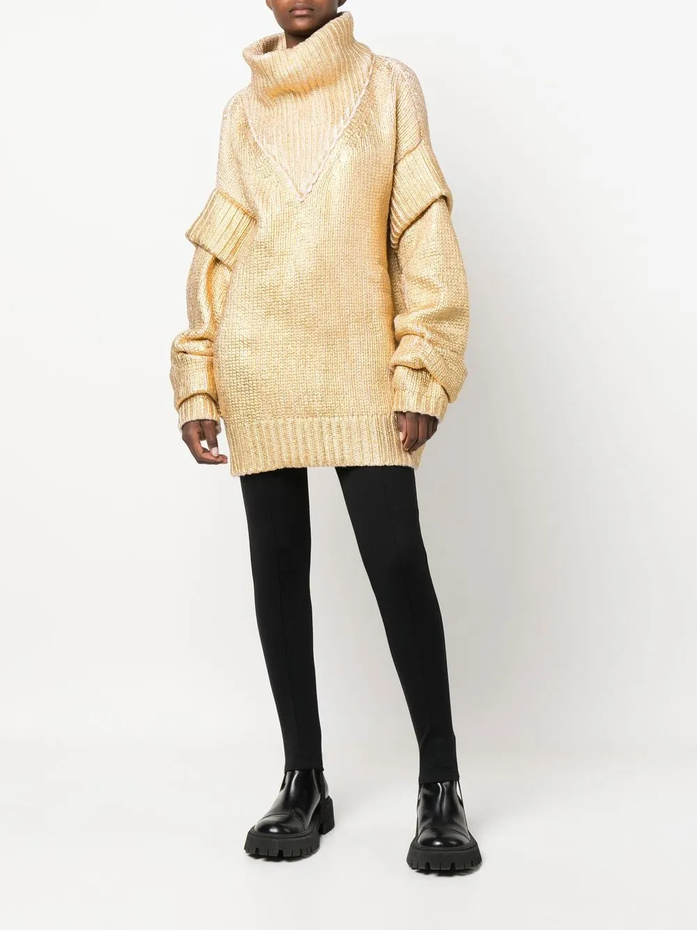 Maxi Hexagon Metallic Pullover