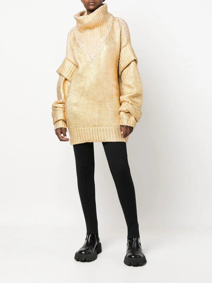 Maxi Hexagon Metallic Pullover