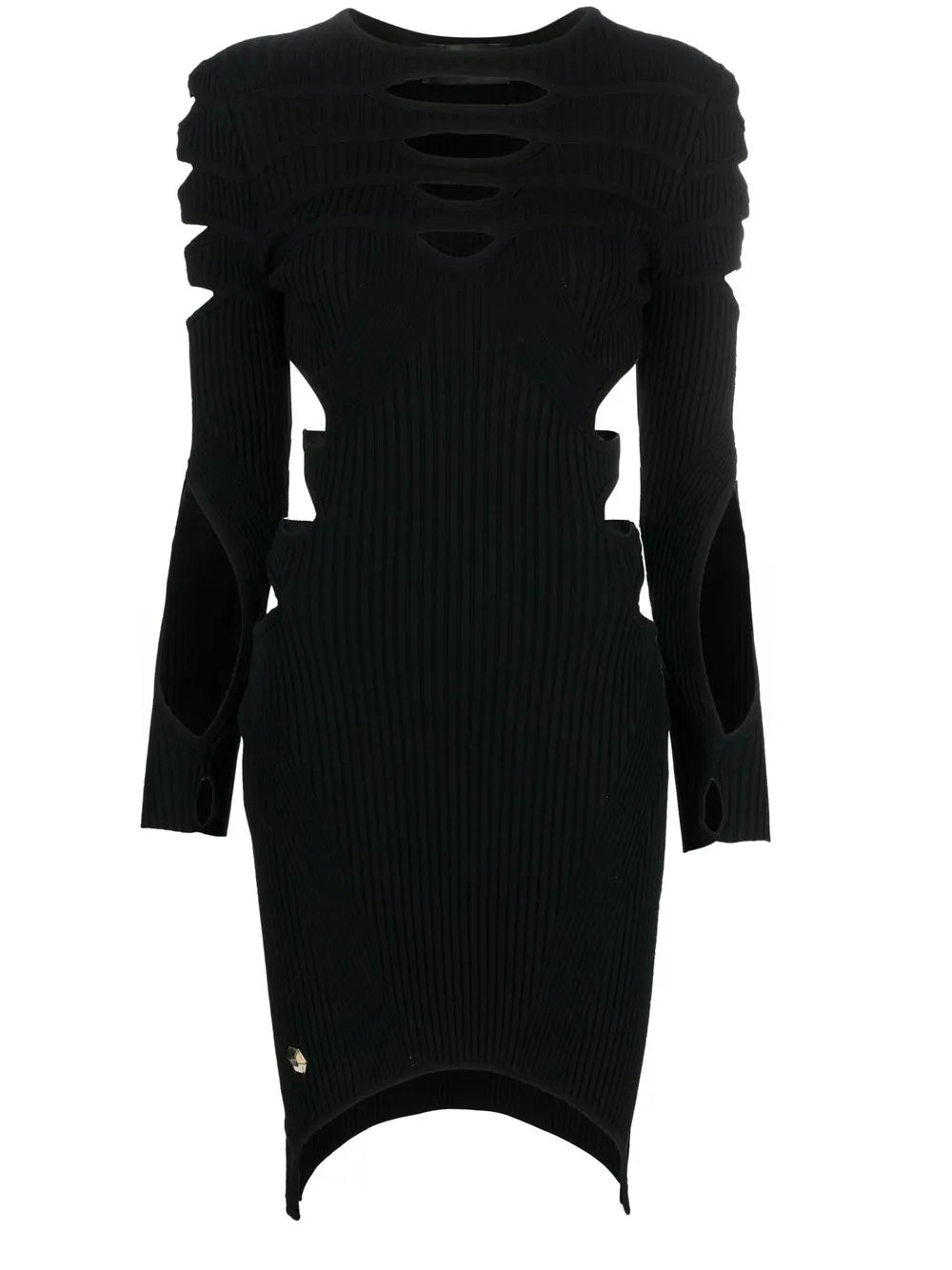 Cut Out-Detail Knitted Mini Dress