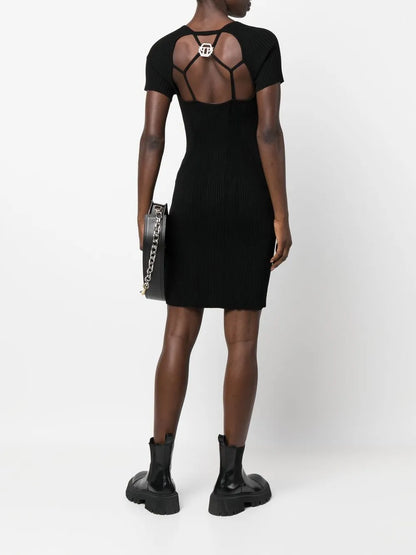 Logo-Plaque Ribbed T-Shirt Dress