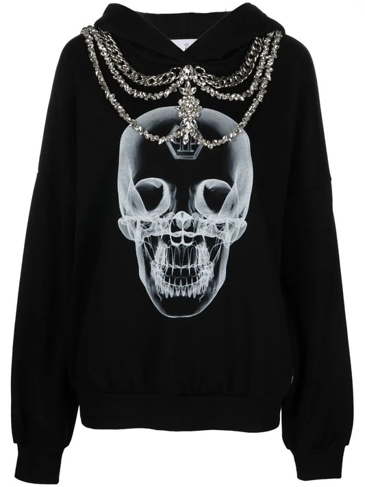 X-Ray Crystal-Embellished Hoodie