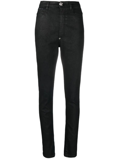 High-Waisted Denim Leggings