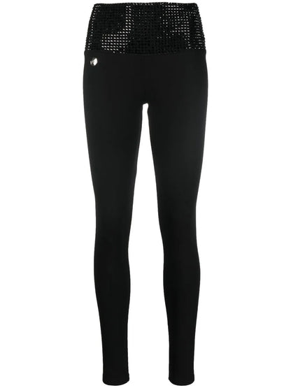 Crystal-Embellished Leggings