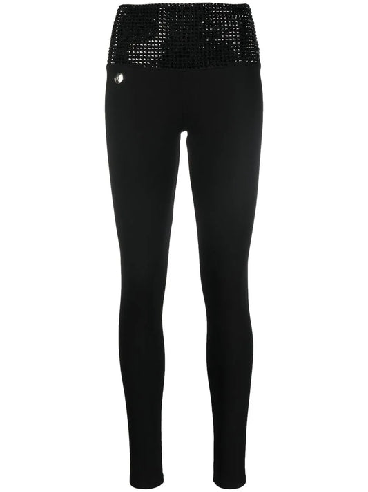 Crystal-Embellished Leggings