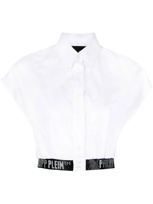 Logo-Embellished Cropped Shirt
