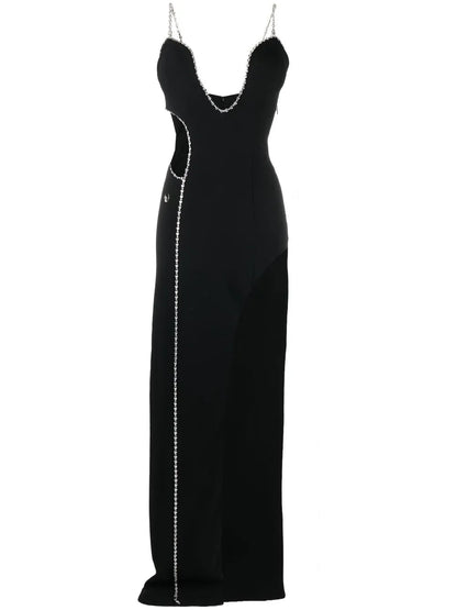 Embellished Sleeveless Maxi Dress