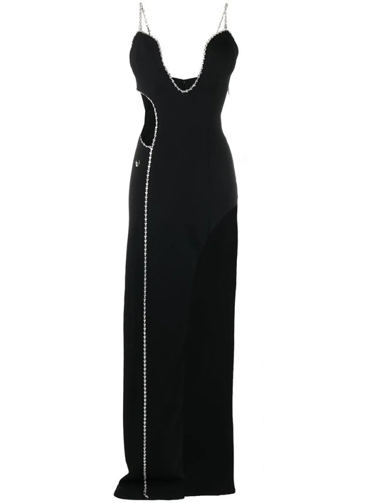 Embellished Sleeveless Maxi Dress