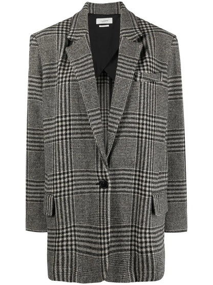 Cikaito Oversized Plaid Coat