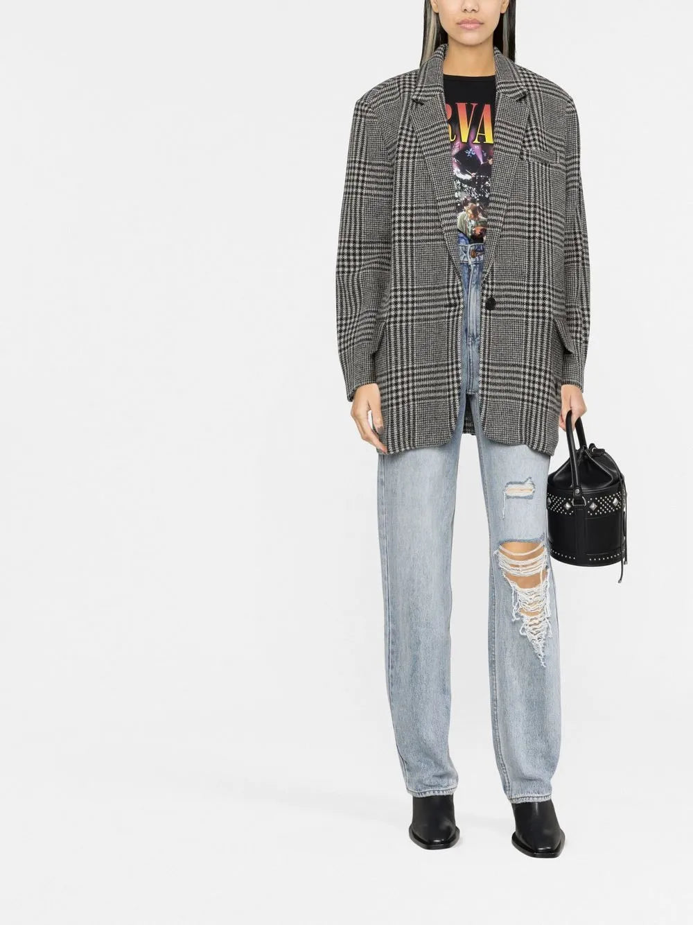 Cikaito Oversized Plaid Coat