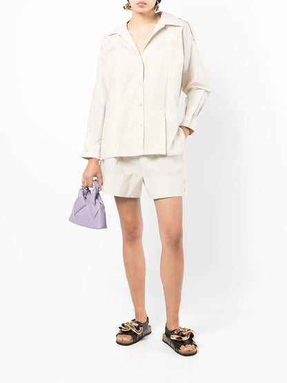 Elasticated Above-Knee Shorts