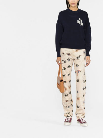 Atlee Intarsia-Knit Relaxed Jumper