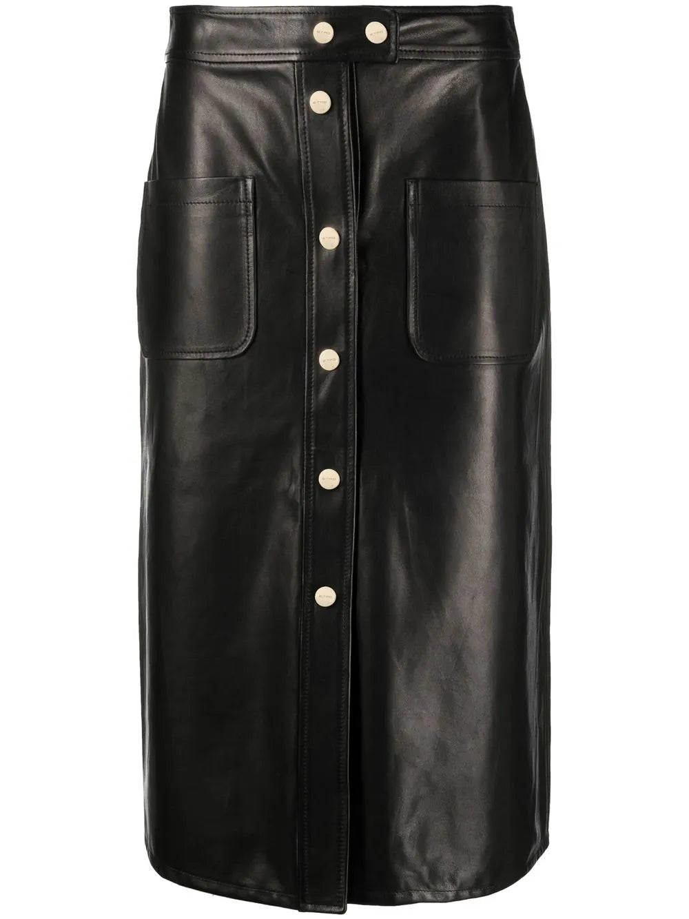 Leather A-Line Skirt