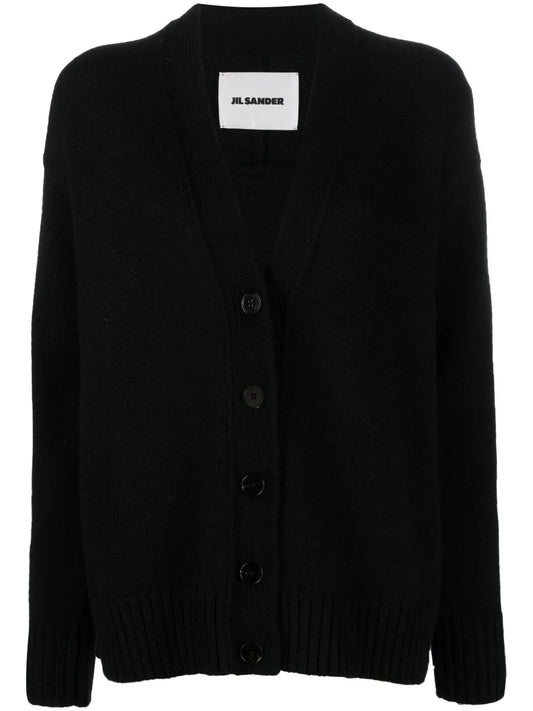 V-Neck Button-Fastening Cardigan