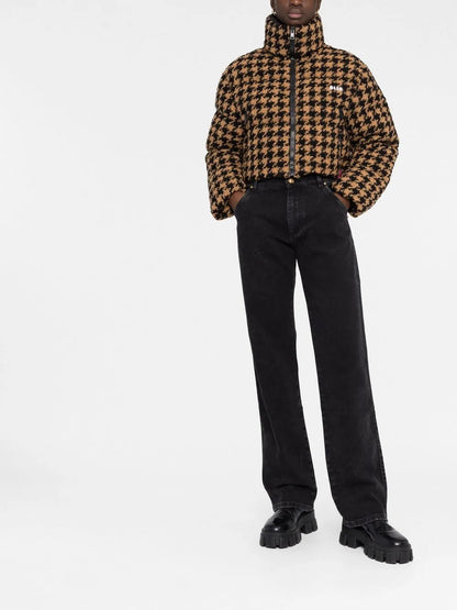 Logo-Embroidered Straight-Leg Jeans