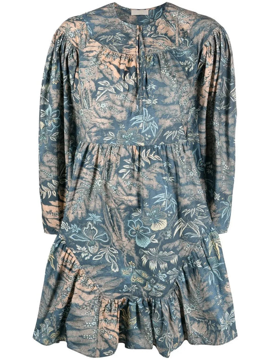Leiko Floral-Print Mini Dress