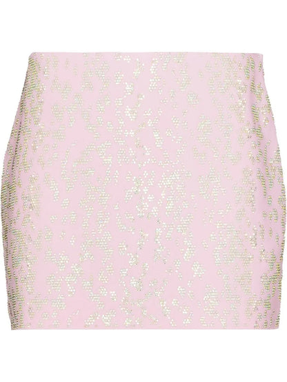 Rhinestone-Embellished Miniskirt