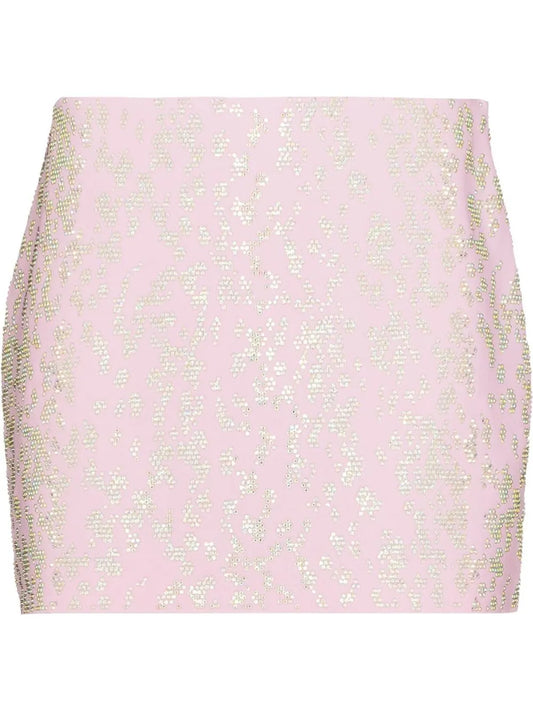 Rhinestone-Embellished Miniskirt