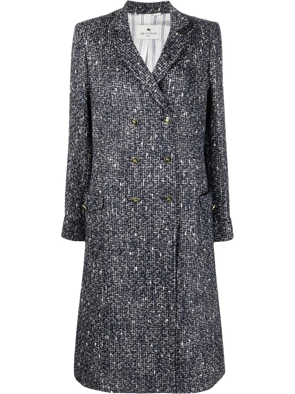 Pegaso-Button Tweed Coat