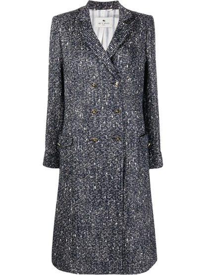 Pegaso-Button Tweed Coat