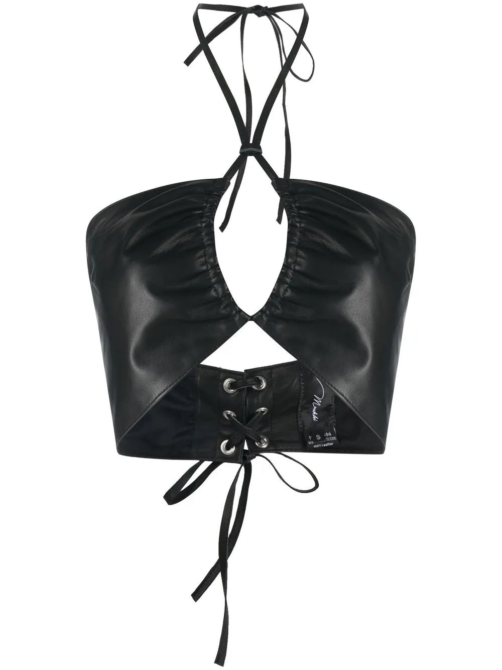Alba Leather Bustier Top