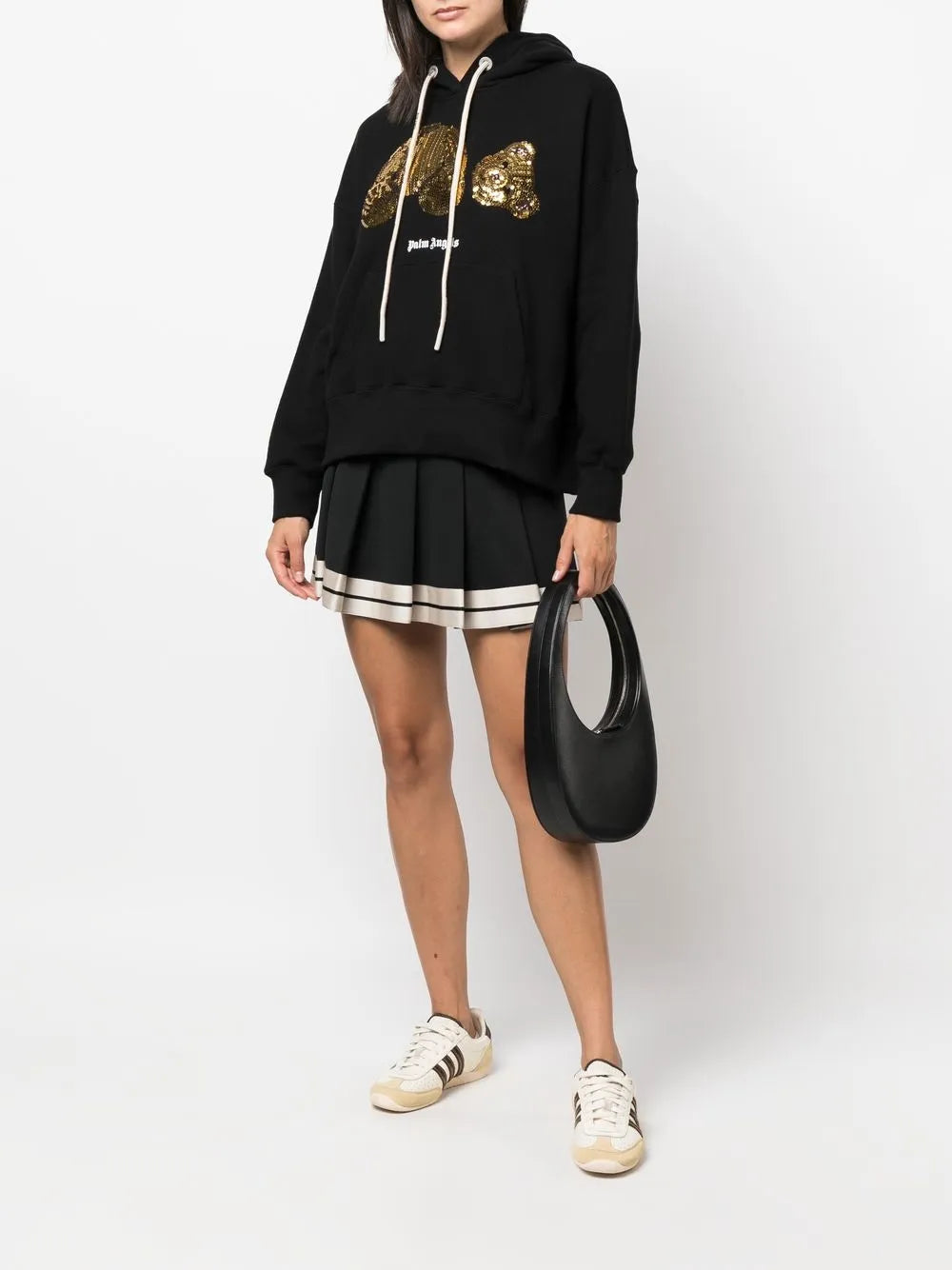 Sequined-Bear Oversized Hoodie