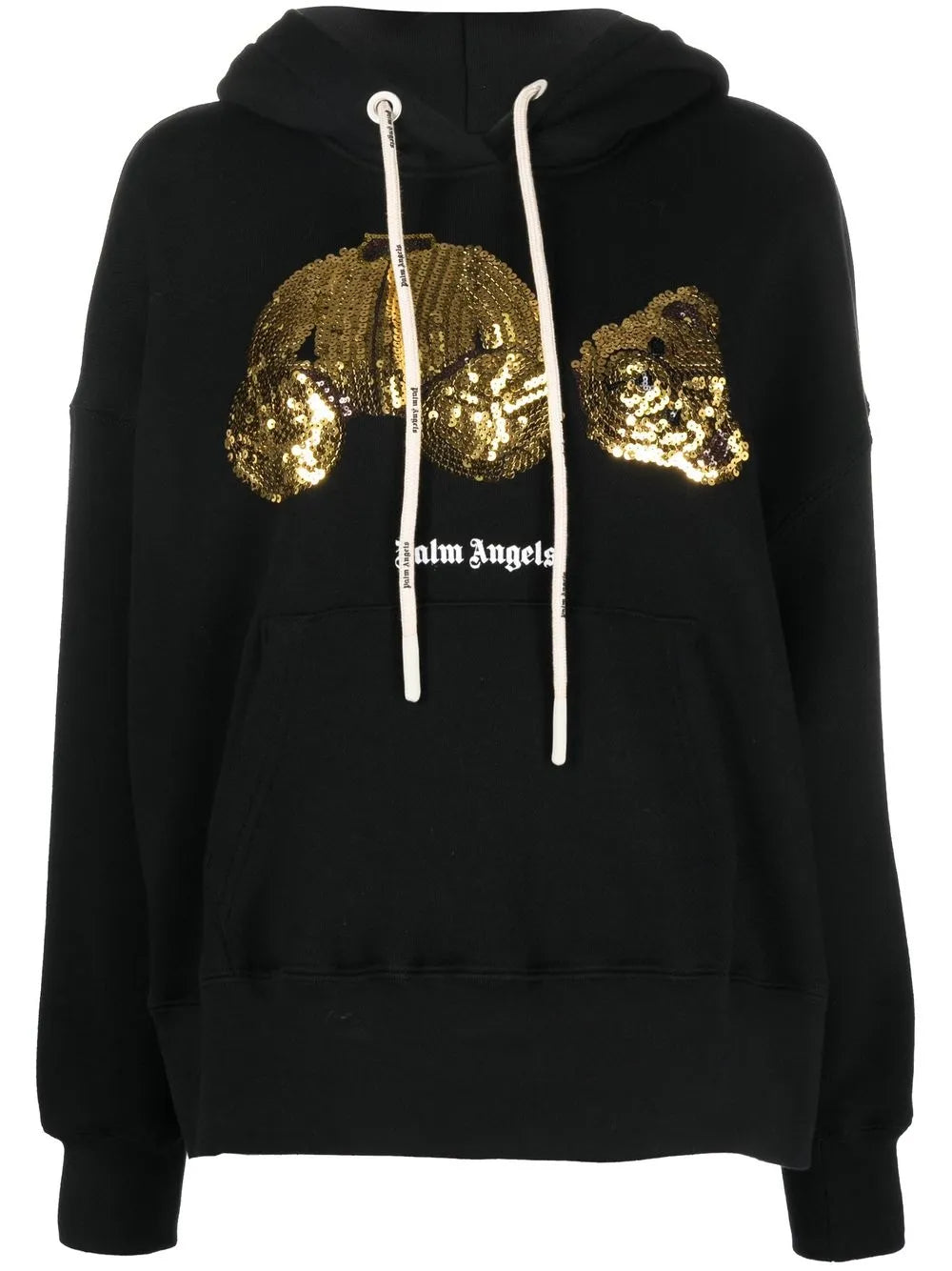 Sequined-Bear Oversized Hoodie