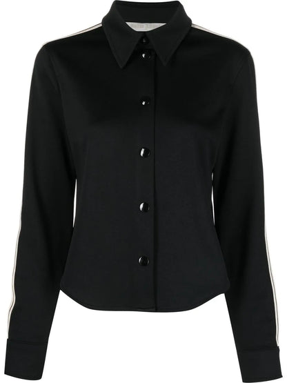Stripe-Detail Slim Shirt
