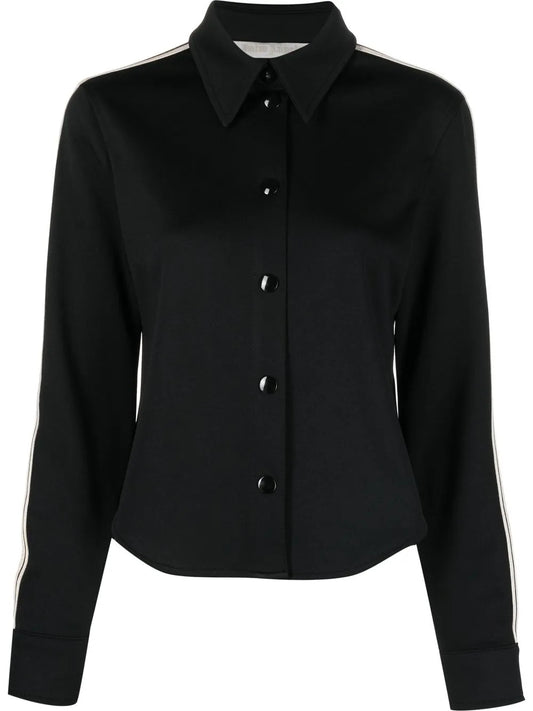 Stripe-Detail Slim Shirt