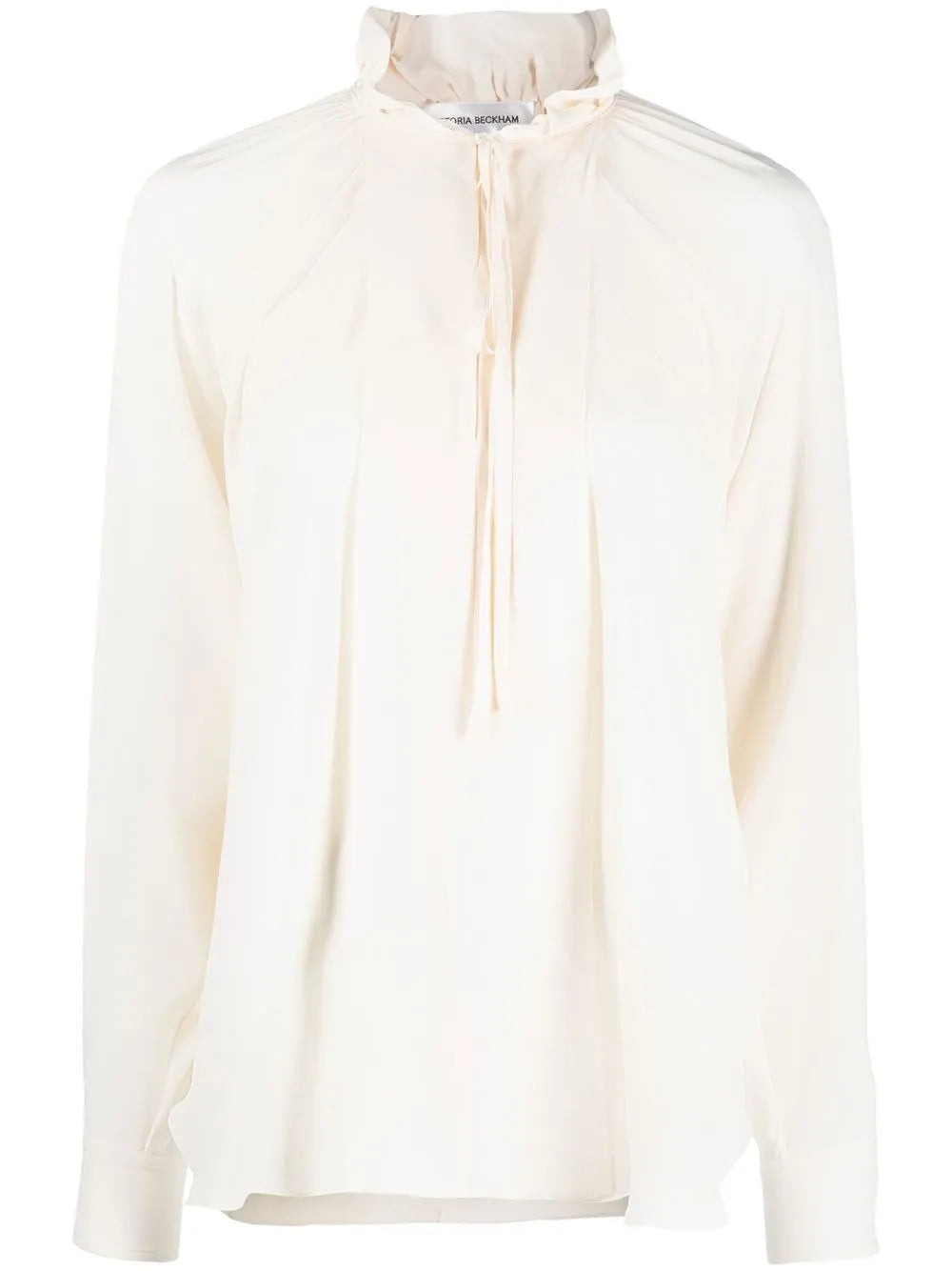 Gathered-Detail Long-Sleeve Blouse