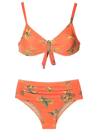 Floral-Print Bikini Bottoms