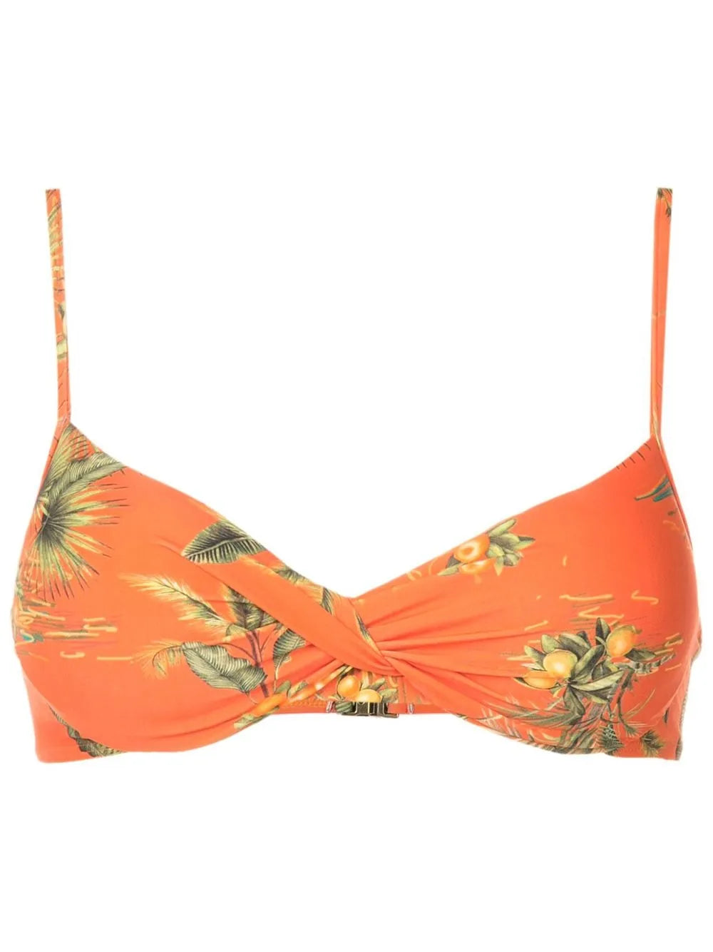 Floral-Print Bikini Top