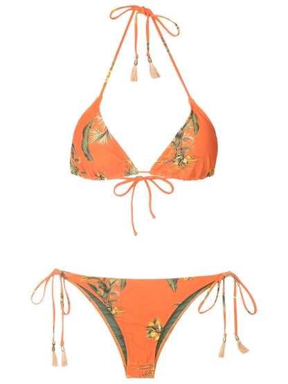 Maya Floral-Print Bikini Top