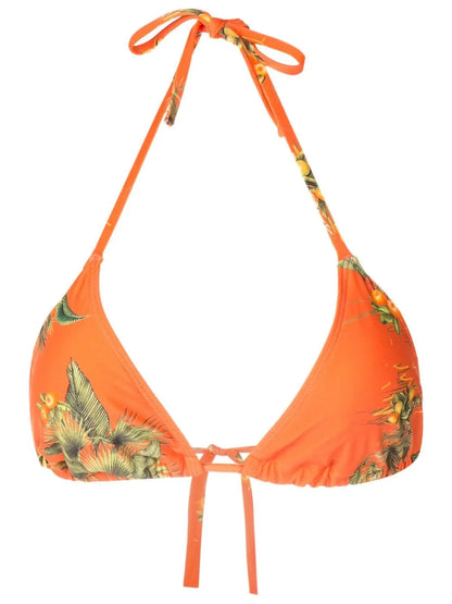 Floral-Print Halterneck Bikini Top