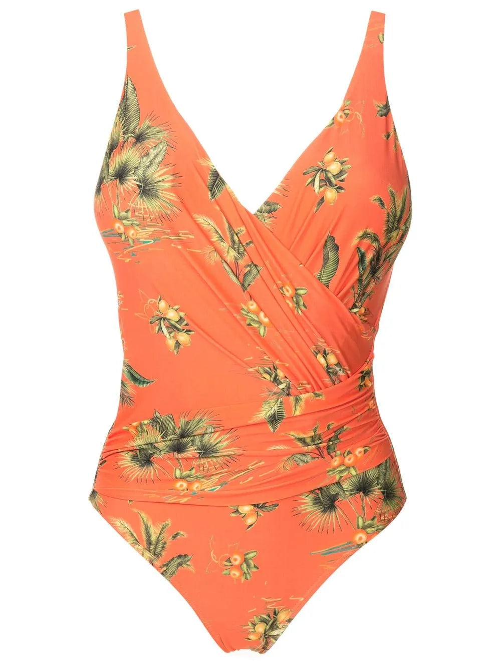 Floral-Print V-Neck Swimsuit