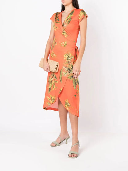 Floral-Print Wrap Dress