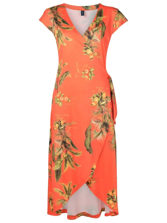 Floral-Print Wrap Dress