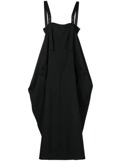 Square-Neck Wool Dress