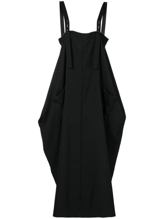 Square-Neck Wool Dress