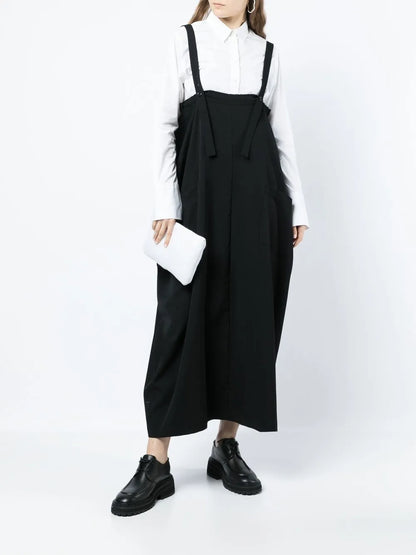 Square-Neck Wool Dress