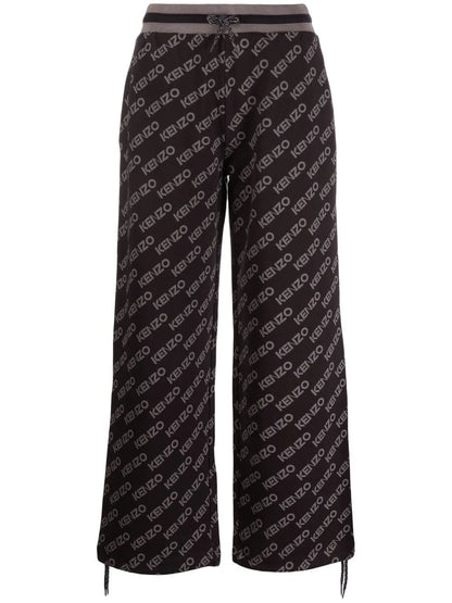 Logo-Print Wide Leg Track Pants