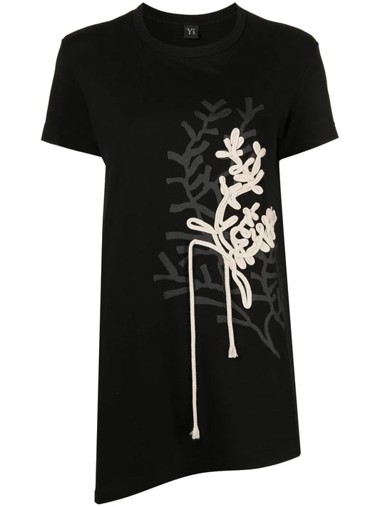 Rope-Embellished Short-Sleeve T-Shirt