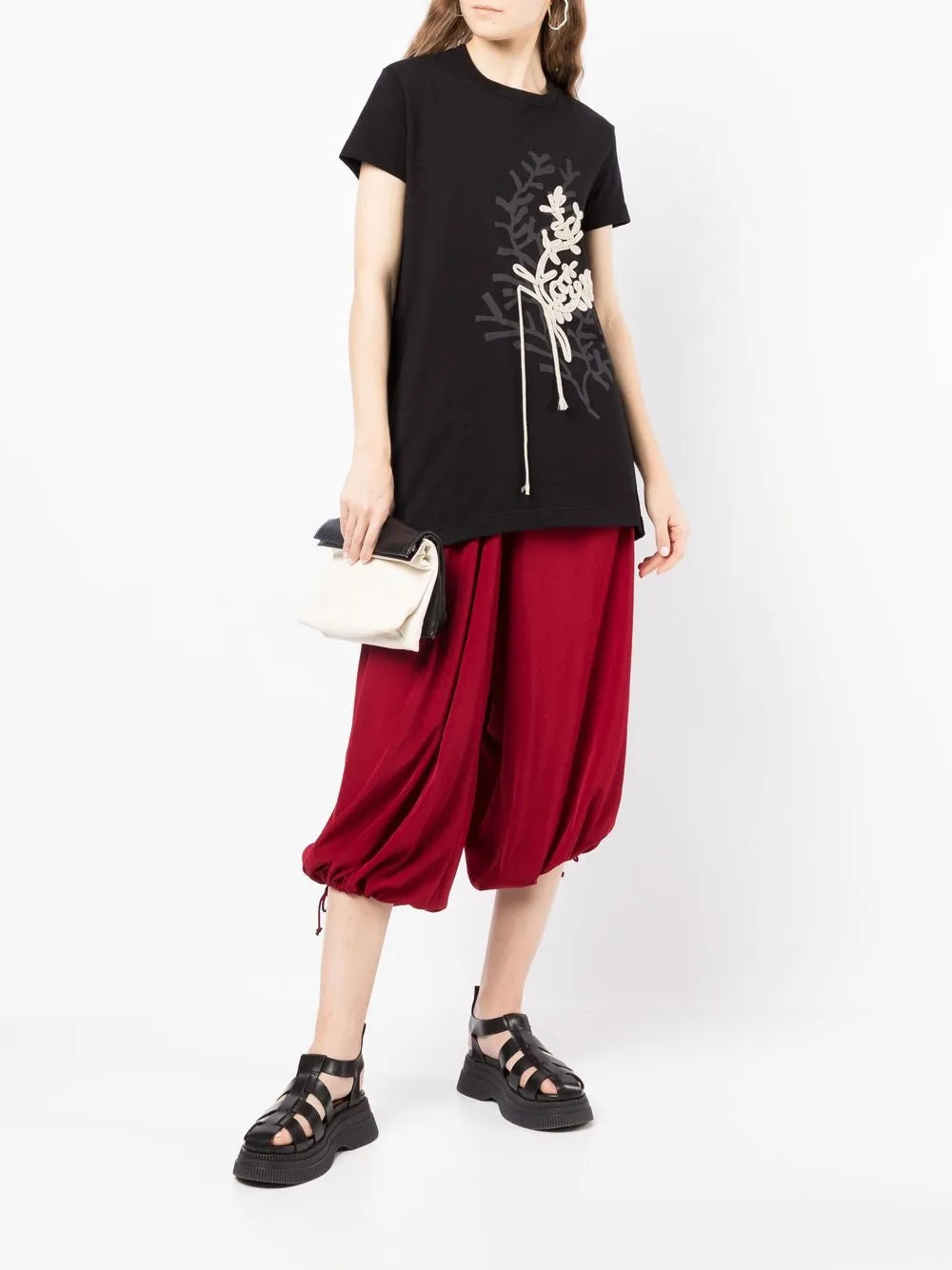 Rope-Embellished Short-Sleeve T-Shirt