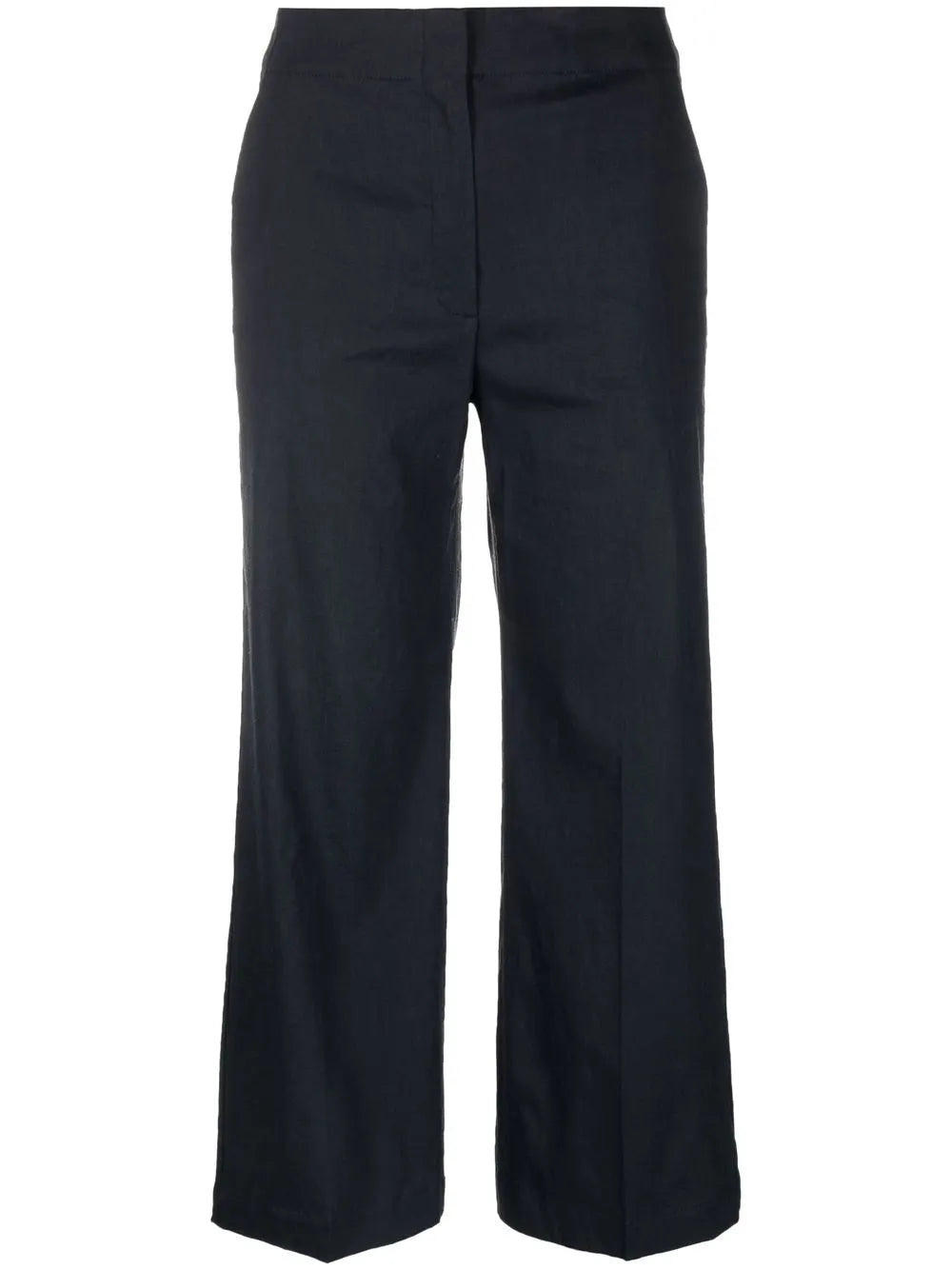 Straight-Leg Cropped Trousers