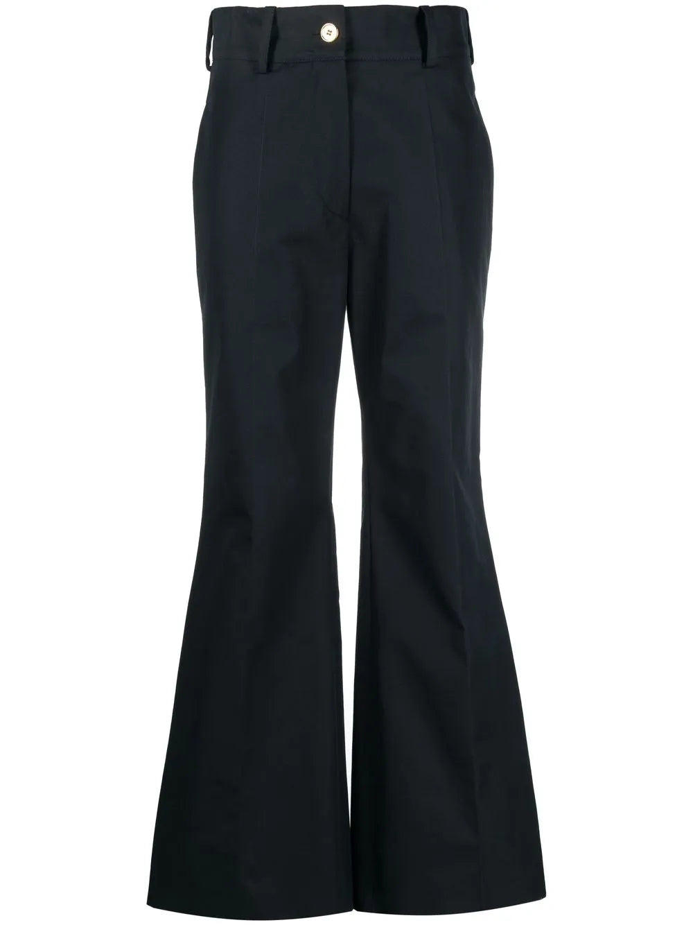 High-Waisted Flared Trousers